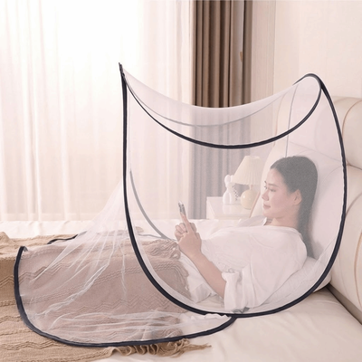 The Handy Homestead Foldable Mosquito Net Head Cover Breathable Bug Face Shield dark Blue