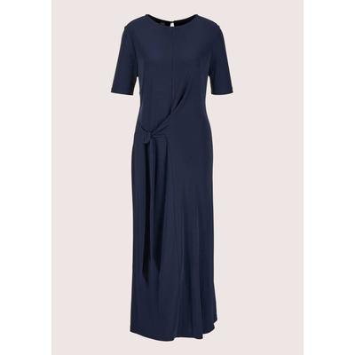 Midikleid MADELEINE "Kleid Halbarm-Kleid mit Taillenband", Damen, Gr. 36, N-Gr, blau (marine), Obermaterial: 100% Viskose CV., Modern, normal, Kleider Midikleid