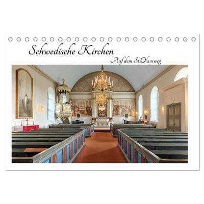 Schwedische Kirchen auf dem St.Olavsweg (Tischkalender 2027 DIN A5 quer), CALVENDO Monatskalender
