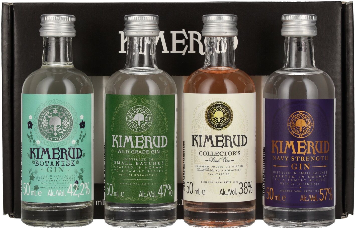 Kimerud Gin Gift Set 46% Vol. 4x0,05l in Geschenkbox