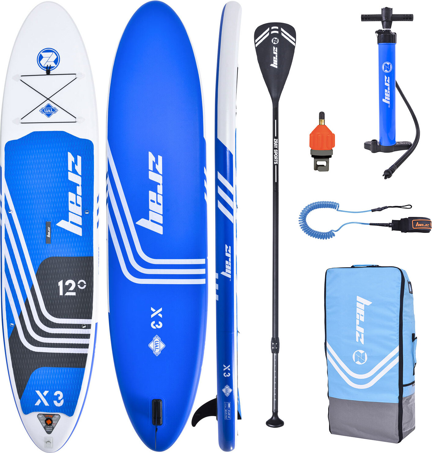 ZRAY X-Rider X3 12' SUP Board Stand Up Paddle aufblasbar Surfboard 365x81x15cm