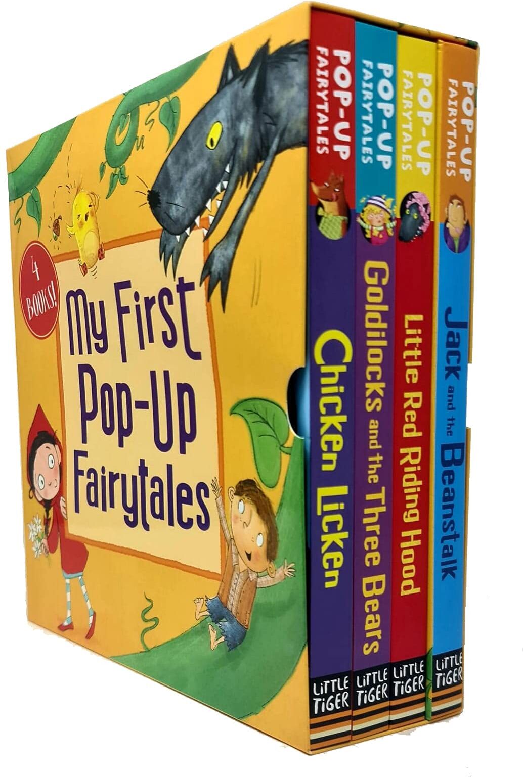 Little Tiger My First Pop-Up Fairytales 4 Books Collection by Danielle McLean - Hardback Pop-Up Set - Ages 3-5 - Jack, Red Riding Hood, Goldilocks, Chicken Licken