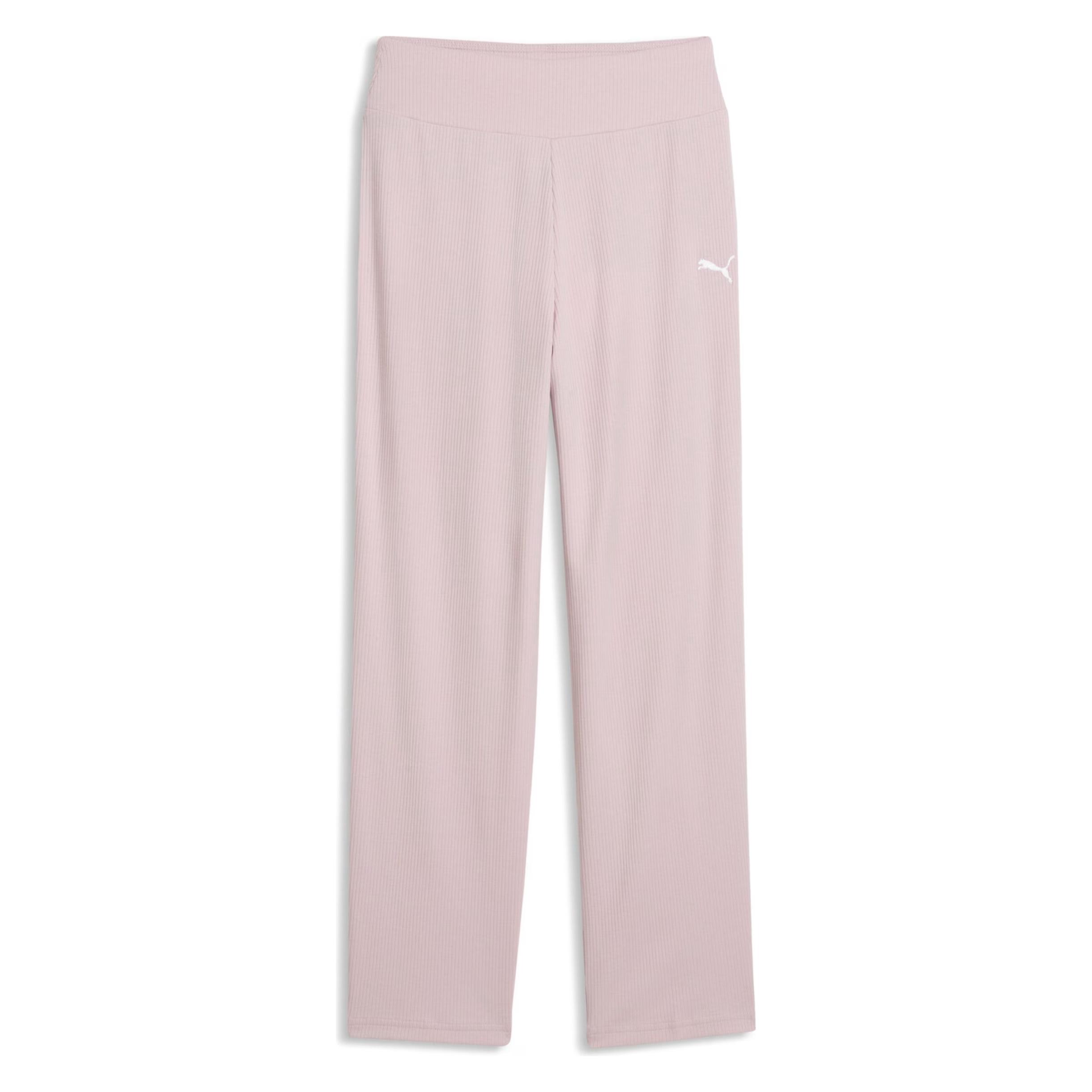 Puma ESS ELEVATED High Waist Straight Leg Rib Pants G (176) (691722)
