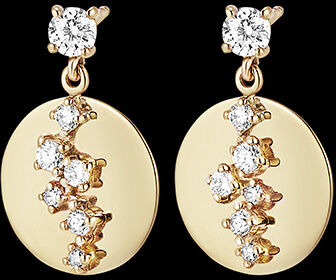 Edenly Ohrringe Frische - Andromeda - Gelbgold, 9 Karat, mit Diamanten