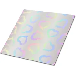 FLIESENAUFKLEBER 9 Stück 30x30 cm selbstklebend Bunte Herzen