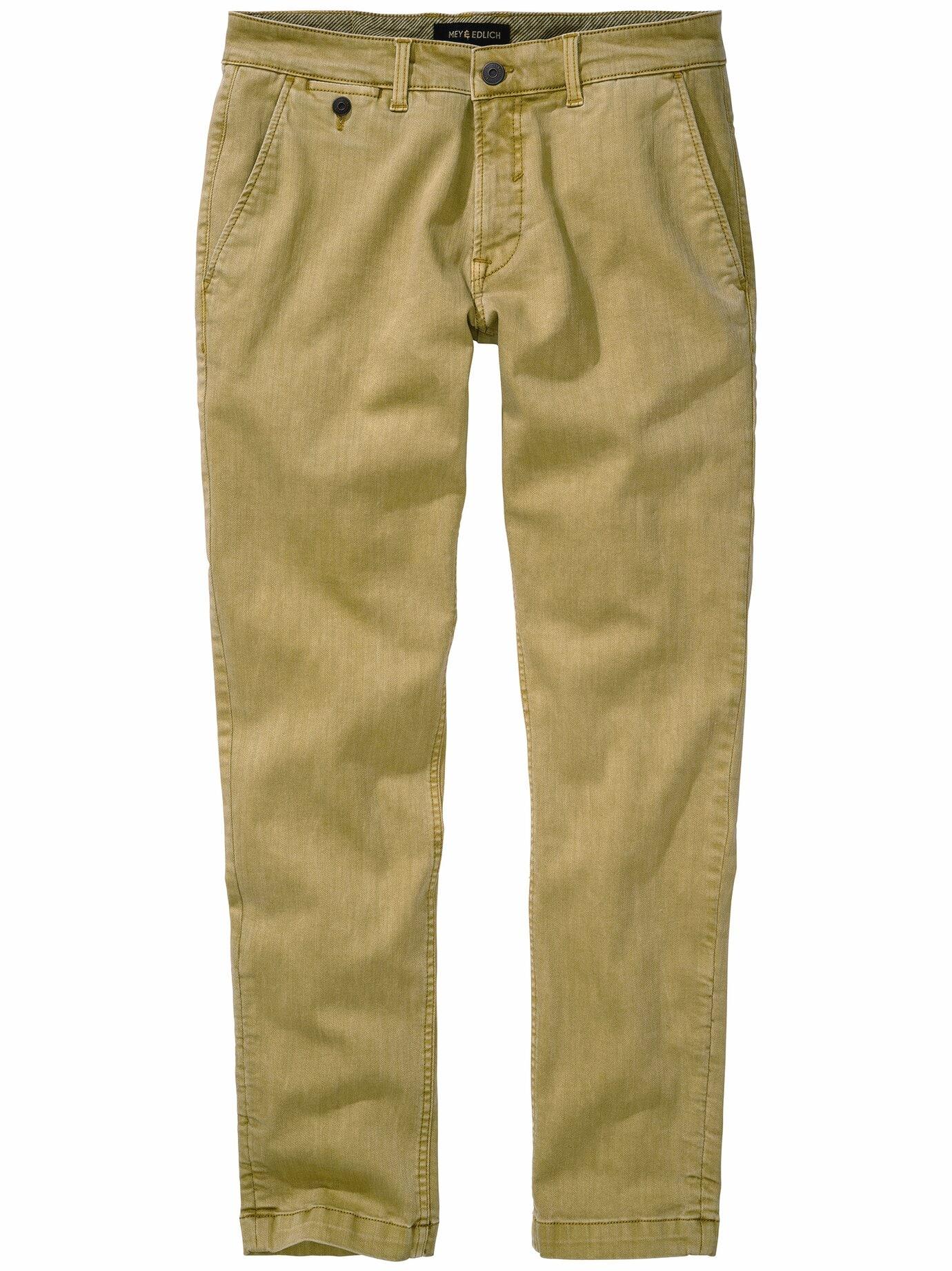 Mey & Edlich Herren Denim-DNA-Chino Gelb 98 % Baumwolle (Rohstoff aus kontrolliert biologischem Anbau), 2 % Elasthan