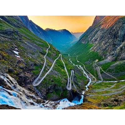 CALVENDO Puzzle Die Passstraße Trollstigen mit elf Haarnadelkurven | 1000 Teile Lege-Größe 64x48cm Foto-Puzzle für glückliche Stunden, Sonstige von ,