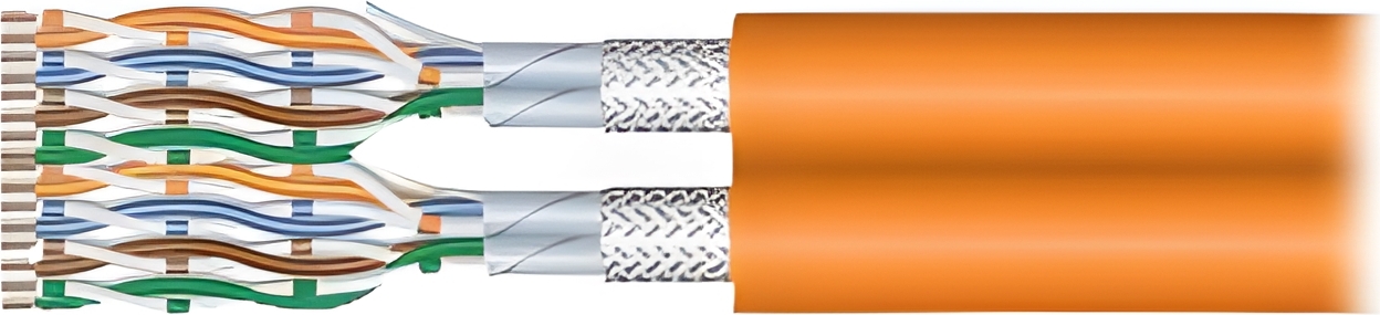 Equip Cat.7 S/FTP Duplex Installationskabel, LSOH, Vollkupfer, 500m, 500 m, Cat7, S/FTP (S-STP), Orange
