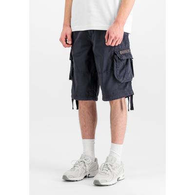 Shorts ALPHA INDUSTRIES "Jet Shorts", Herren, Gr. 28, Normalgrößen, blau (rep.blau), Obermaterial: 100% Baumwolle, Hosen Shorts