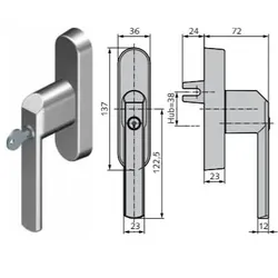 WSS Drehgetriebe DesignLine Kipp-vor-Dreh, abschließbar