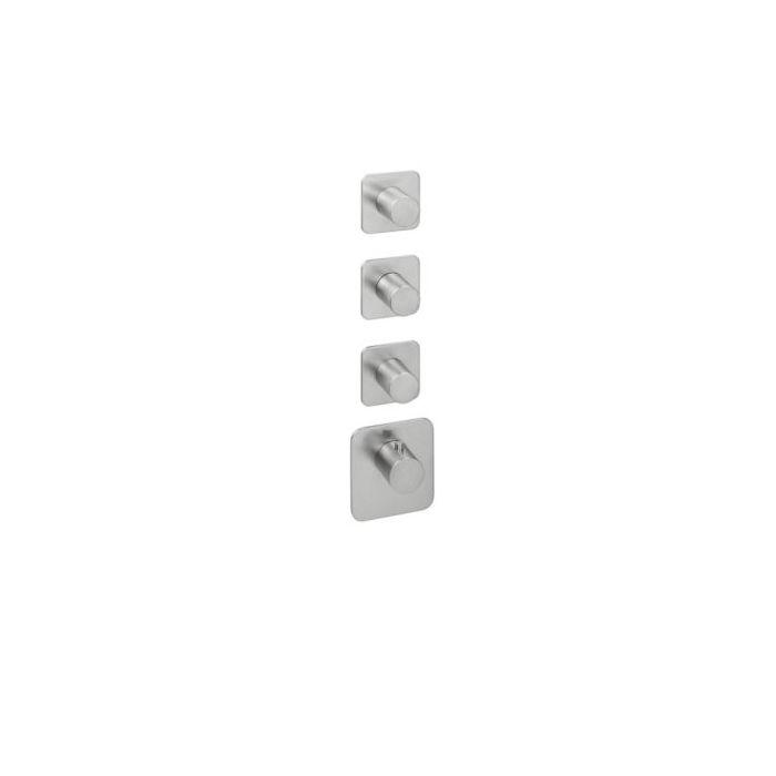 Herzbach Logic XL 3 Fertigmontageset 36.523015.1.14 für Universal-Thermostat-Modul, Edelstahlfinish