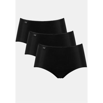 Midislip SLOGGI "24/7 Microfibre", Damen, Gr. 40, Microfaser, schwarz, Microfaser, Obermaterial: 88% Polyamid, 12% Elasthan, unifarben, körpernah, Unterhosen, Microfaser, weich, atmungsaktiv, elastisch