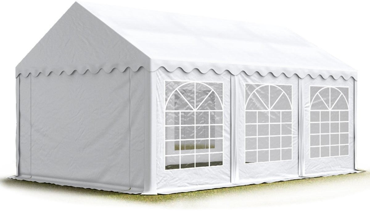 Partytent feesttent 3x6 m tuinpaviljoen in wit waterdicht PVC 700N