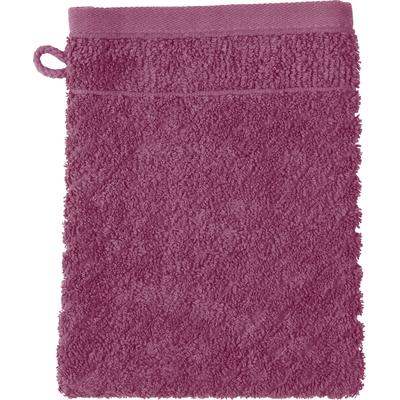 Waschhandschuh ROSS "Smart", lila (beere), B:16cm L:21cm, Frottier, Handtücher, Uni-Rippe mit Velourslabel