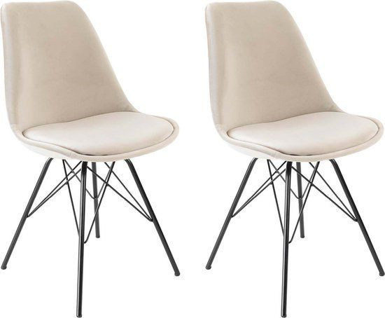 Kick Velvet Kuipstoelen Champagne (set van 2)