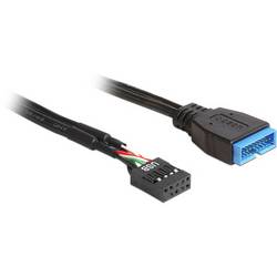 Delock Strom Anschlusskabel 30 cm Schwarz 83281