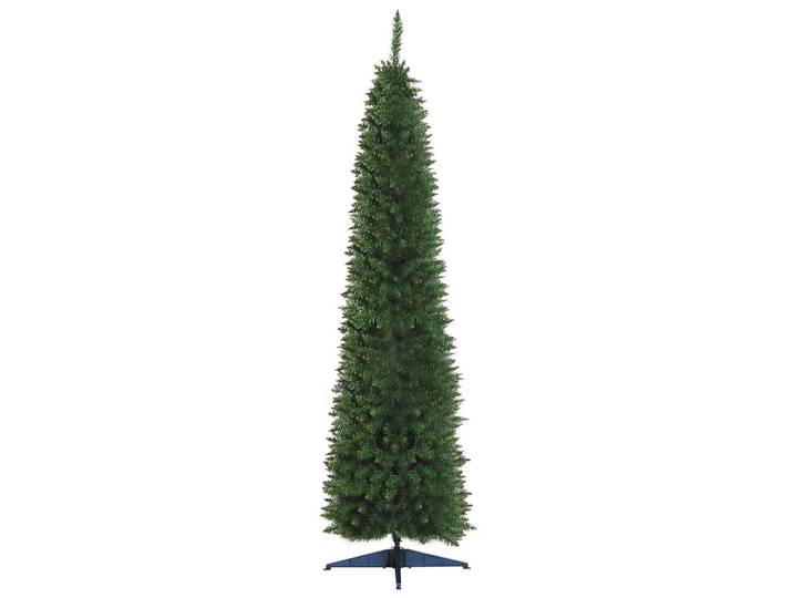 Homcom Weihnachtsbaum 499 Spitzen Tannenbaum mit Kunststoffständer PVC Grün, 210 cm, Dekoration, Weihnachtsdekoration, Christbaum & Zubehör