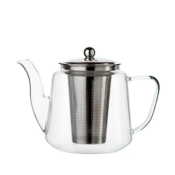Dille & Kamille Glazen Theepot met theezeefje, 1,1 l