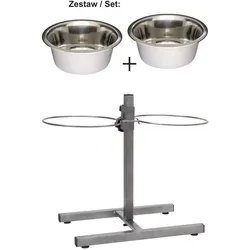 Barry King Verstellbarer Ständer mit Schüsseln 2,8 L 2 Stk. (280 cl), Futternapf