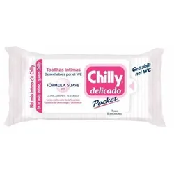 Chilly Delicado Pocket Toallitas Íntimas Fórmula Suave 12 Unidades