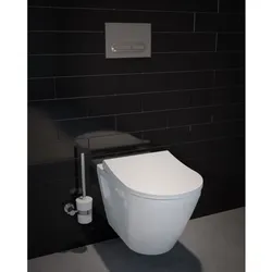VitrA Integra Wand-Flachspül-WC 7064L003-0075 35,5x54cm, 3/6 l, mit Spülrand, ohne Bidetfunktion, weiß