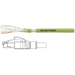 Helukabel 806623 RJ45 Netzwerkkabel, Patchkabel CAT 6a S/FTP 10.00 m Grün PUR-Ma (S/FTP, CAT6a, 10 m), Netzwerkkabel