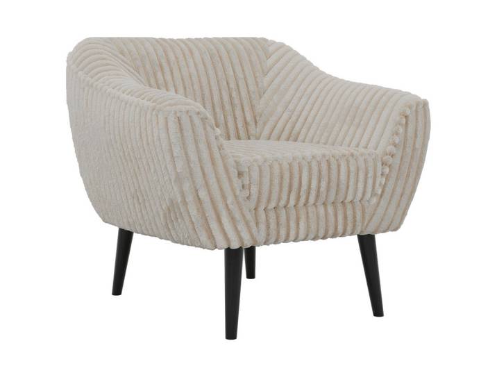 SESSEL PIRS - Beige Cord - Schwarze Beine