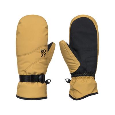 Fäustlinge ROXY "Roxy Jetty Solid", Damen, Gr. M, gelb (fennel seed), Obermaterial: 50% Polyester, 50% Polyurethan., Handschuhe Fäustlinge