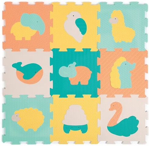 Tapis Mousse Animaux Pastel - Ludi