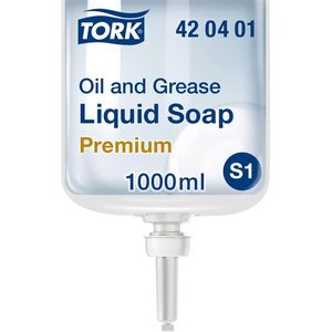 Tork Seife Premium Fettlösend, 420401, S1, Flüssigseife, Nachfüller, 1 Liter