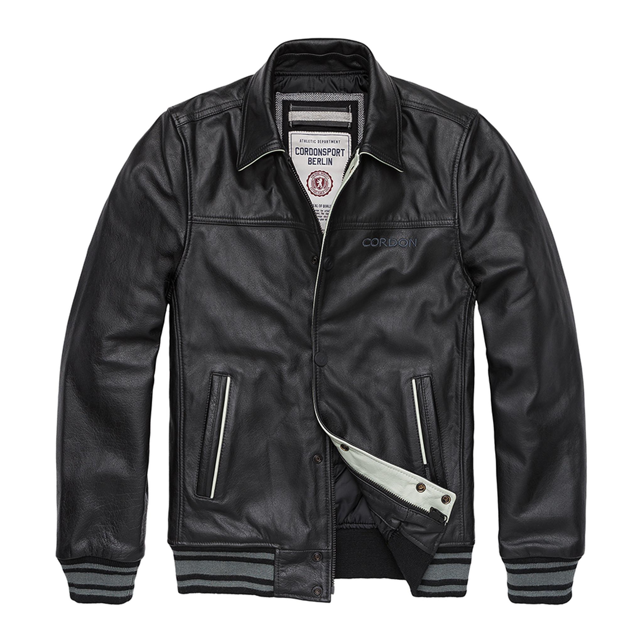 Cordon Sport Herren Lederjacke Havard black M