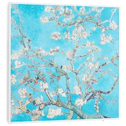 Klarstein Wonderwall Air Art Smart Infrarotheizung 60x60cm 350W Wandinstallation App-Steuerung Mandelblüten Abstrakt