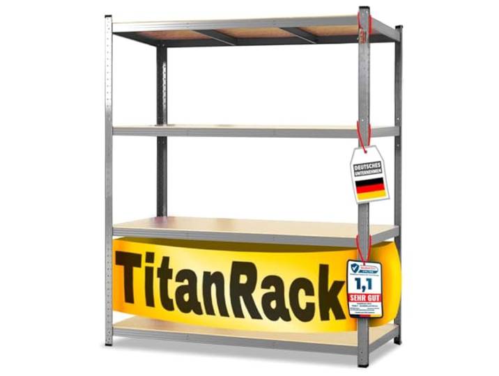 OfficeMarshal Schwerlastregal 200x150x60 cm verzinkt – Weitspannregal Metall, Werkstatt Regal, Regal Werkstatt, Steckregal Lagerregal