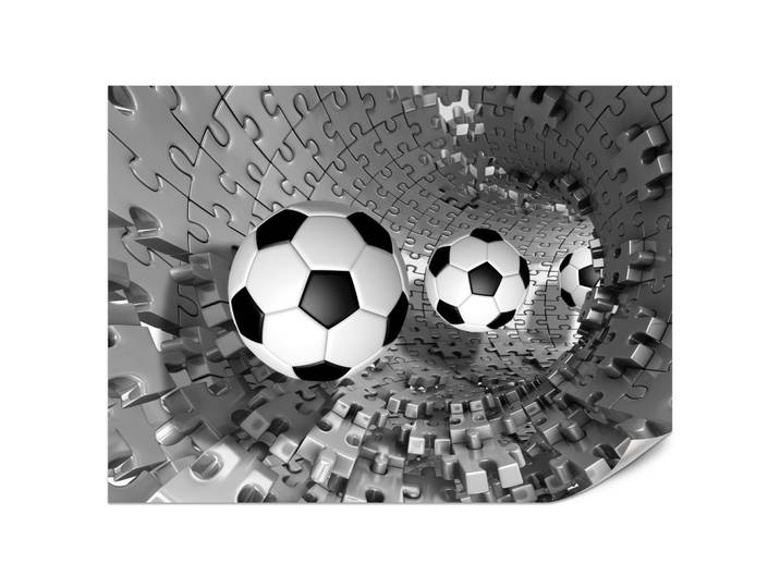 FOTOTAPETE für Wohnzimmer Fußball Puzzle Sport Abstraktion 200x140