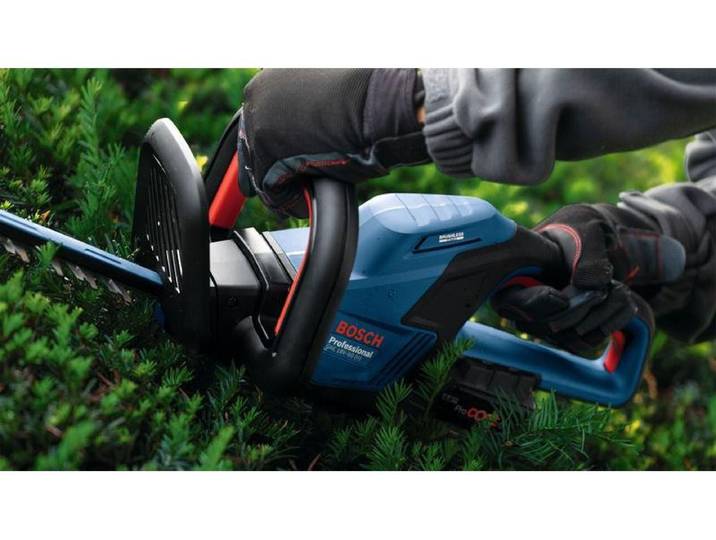 Akku-Heckenschere BOSCH PROFESSIONAL GHE 18 V-50 (II) , blau (bunt), Gartenscheren-Maschinen, Akku-Heckenschere