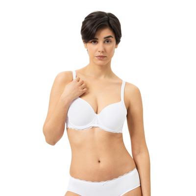 Bügel-BH MEY "AMOROUS", Damen, Gr. 80, Cup A, weiß, Spitze, Obermaterial: 87% Polyamid, 13% Elasthan, unifarben, BHs Bügel-BH, hauchfeine Dessous-Schalen verleihen eine natürliche, runde Form