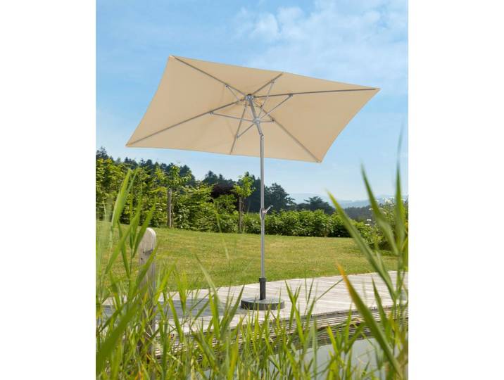 Sonnenschirm Porto BHT: 200x250x300 cm Naturfarben