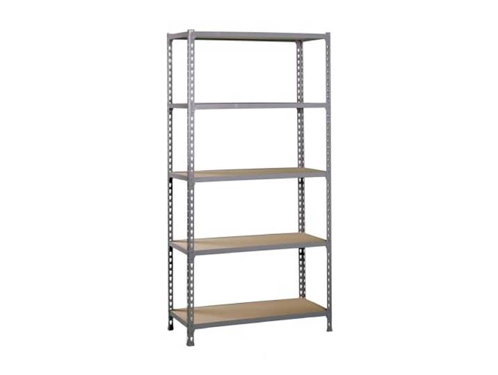 Simonrack Schwerlastregal, Lagerregal, 200x120x40 cm, Metallregal, Kellerregal, Biegestelle 200 kg, 5 Holzfachböden, Grau/Holz - Maderclick