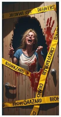 Uplift Picks Haunted Cemetery Halloween Door Cover Banner 10 90x185 Cm