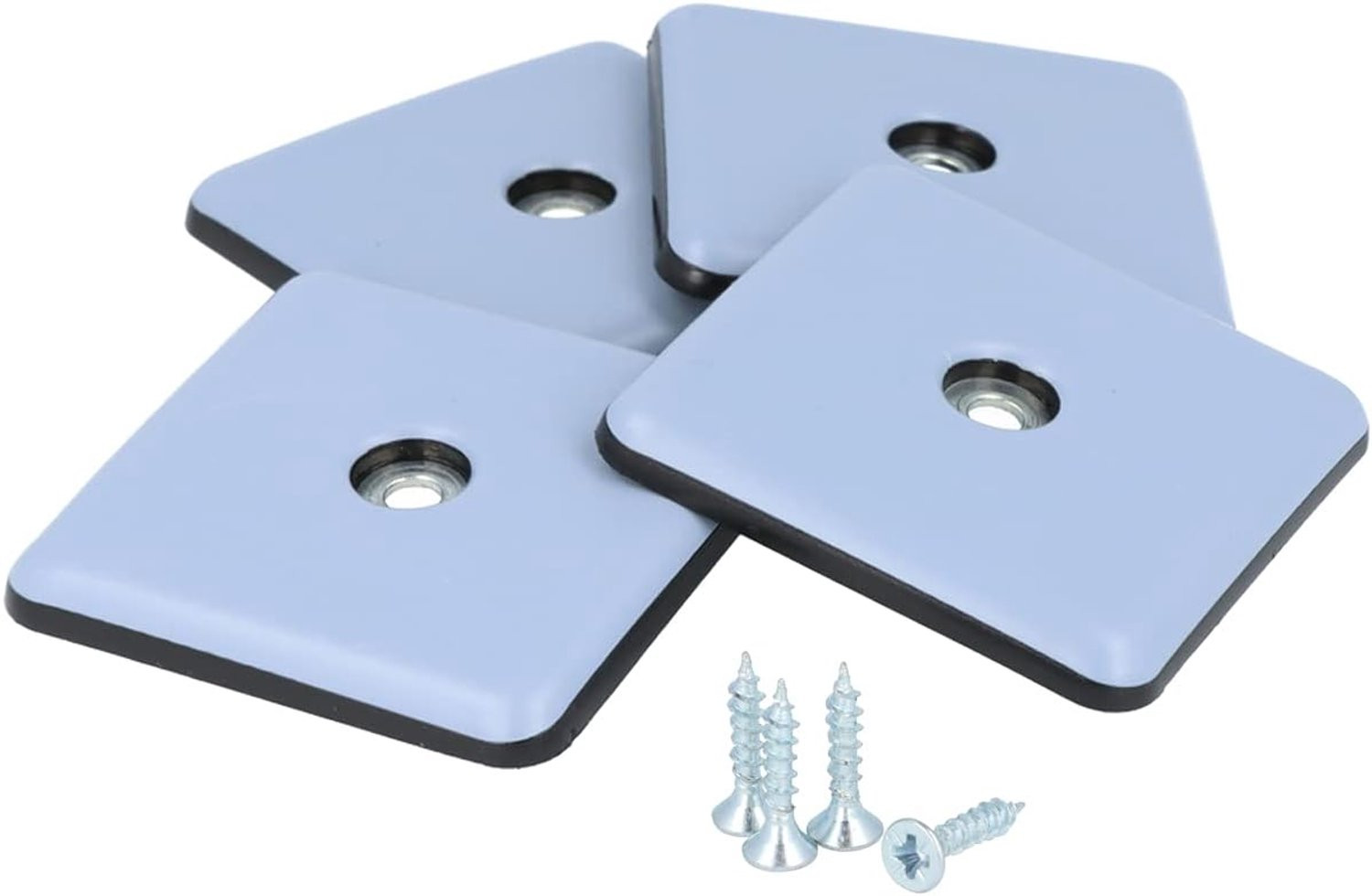 4x Teflon Vloerglijders 50x50mm Vierkant Schroefbaar PTFE