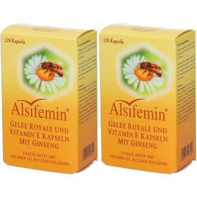 Alsifemin Gelee Royal+Vit.E m.Ginseng Kapseln 2x 2x120 St