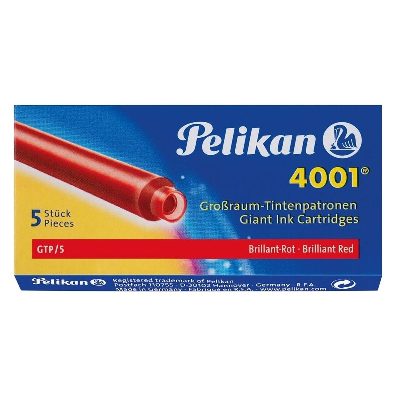 Pelikan Grossraumpatrone 4001 GTP/5 (Rot, 5 Stk.) (310623)