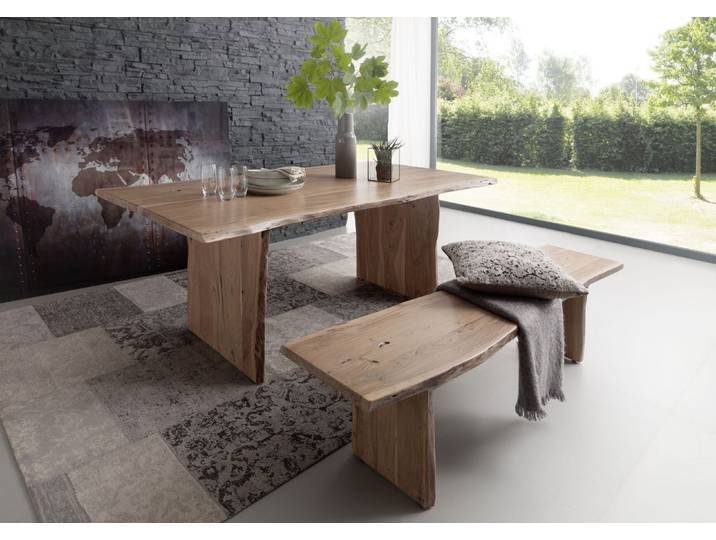 Baumtisch Akazie 220x100x76 natur lackiert PURE ACACIA #116