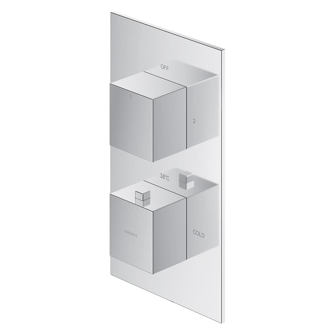 Omnires Einbau Thermostatische Dusche- und Badewannenarmatur mit Keramikkopf (FR7136ROCR)