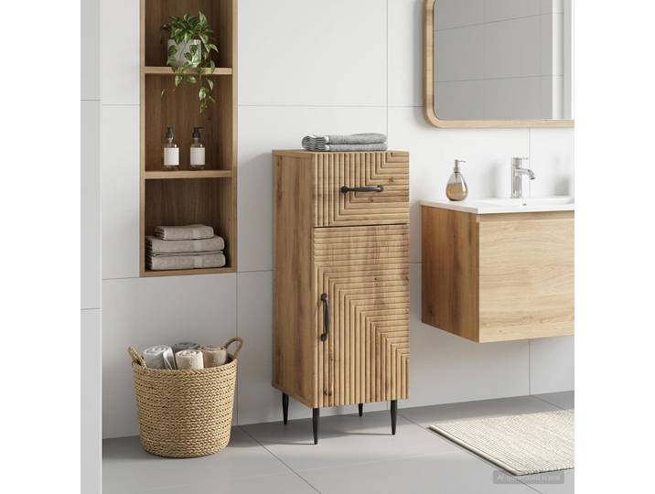 vidaXL Badezimmer Aufbewahrungsschrank HAARLEM Artisan-Eiche