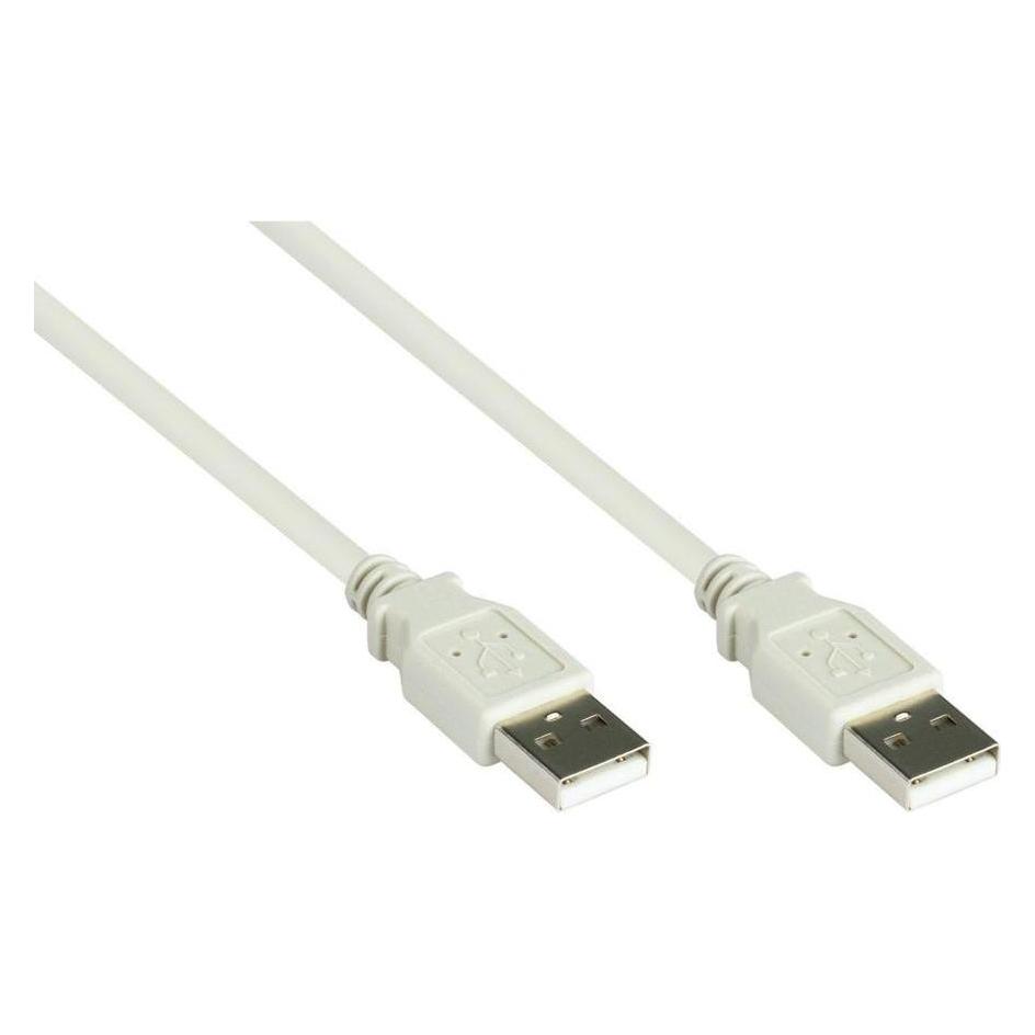 Varia Anschlusskabel USB 2.0 Stecker A an Stecker A, grau, 3m (3 m, USB 2.0) (SO-30146)