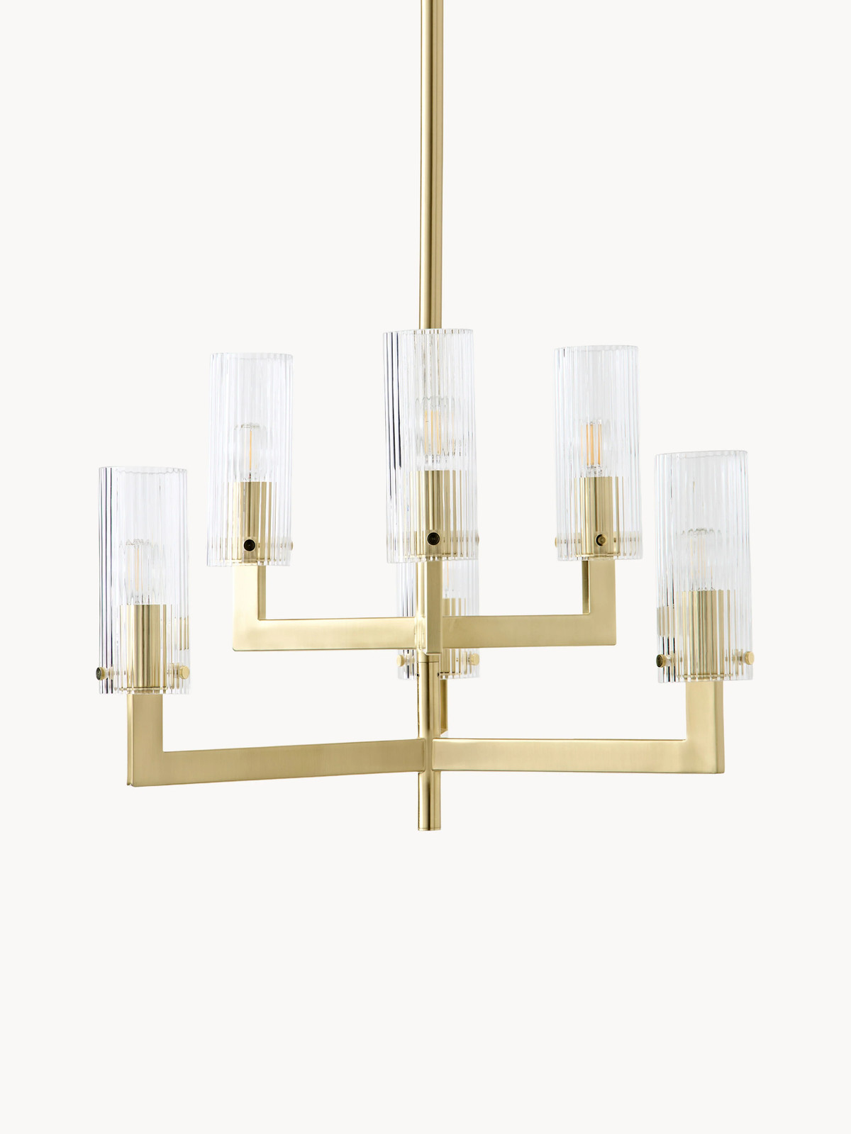 Westwing Collection Emmi Geribbelde Glazen Kroonluchter