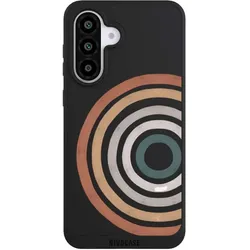 Nivocase Handyhülle für Samsung Galaxy A56 5G Hülle NIVOpure Case Schwarz Kreise Regenbogen Wasserfarbe (Samsung Galaxy A56 5G), Smartphone Hülle, Mehrfarbig, Schwarz
