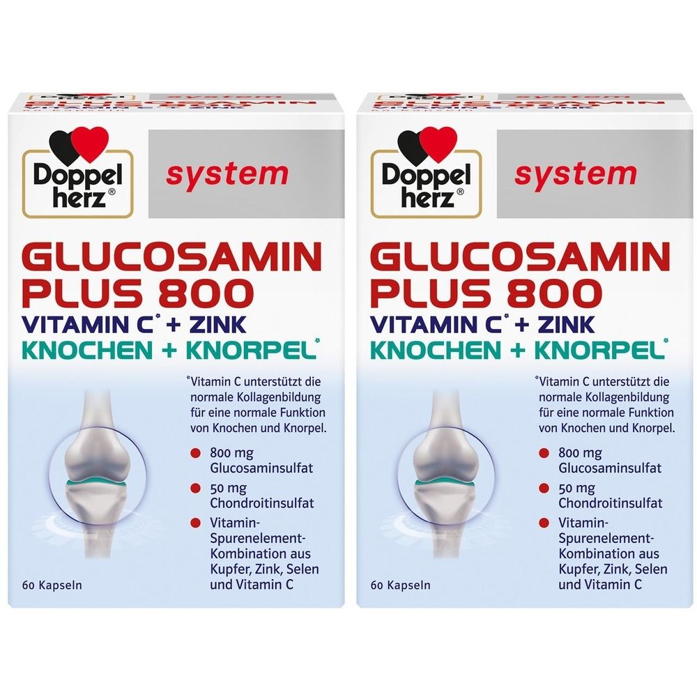 Doppelherz Glucosamin Plus 800 system Kapseln 2x 2x60 St