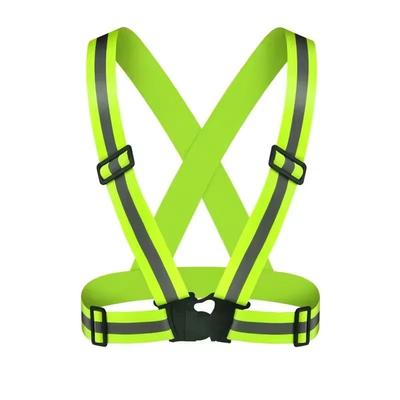 Adjustable Reflective Safety Vest High Visibility Night Gear High Yield Outdoor Security Interaction Hub green